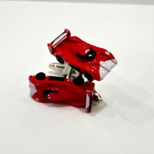 3D Solid Vintage Formula 1 Style Sports Car Cufflinks